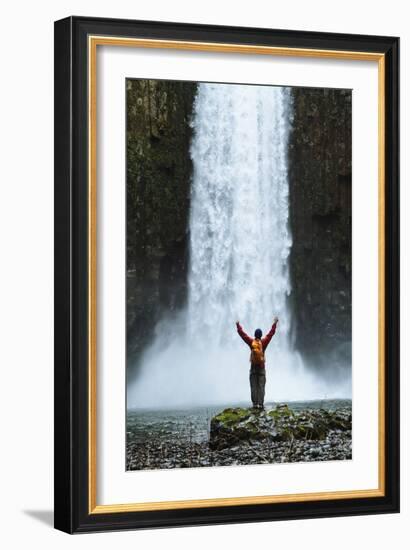 Hiking At Abiqua Falls. Willamette Valley, Oregon-Justin Bailie-Framed Photographic Print