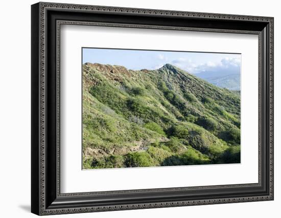 Hiking in Diamond Head State Monument (Leahi Crater)-Michael DeFreitas-Framed Photographic Print