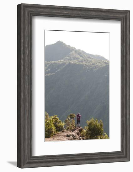 Hiking in Kalalau Valley, Napali Coast State Park Kauai, Hawaii, United States of America, Pacific-Michael DeFreitas-Framed Photographic Print