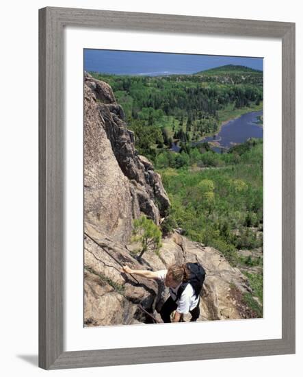 Hiking on the Beehive Trail, Maine, USA-Jerry & Marcy Monkman-Framed Photographic Print