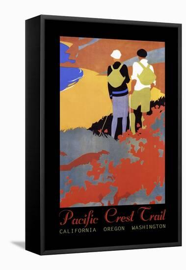 Hiking Poster-Vintage Lavoie-Framed Premier Image Canvas