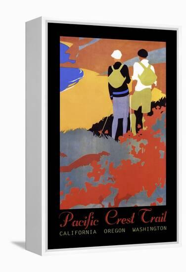 Hiking Poster-Vintage Lavoie-Framed Premier Image Canvas