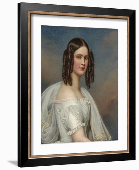 Hildegard Princess of Bavaria, 1844 (Oil on Canvas)-Joseph Carl Stieler-Framed Giclee Print