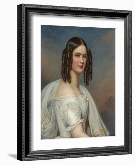 Hildegard Princess of Bavaria, 1844 (Oil on Canvas)-Joseph Carl Stieler-Framed Giclee Print