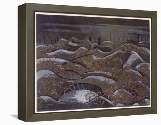 Hill 60 from the Cutting, British Artists at the Front, Continuation of the Western Front, c.1918-Paul Nash-Framed Premier Image Canvas