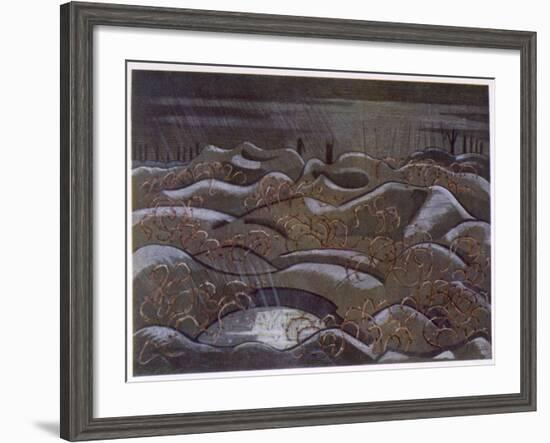 Hill 60 from the Cutting, British Artists at the Front, Continuation of the Western Front, c.1918-Paul Nash-Framed Giclee Print