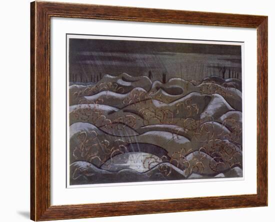 Hill 60 from the Cutting, British Artists at the Front, Continuation of the Western Front, c.1918-Paul Nash-Framed Giclee Print