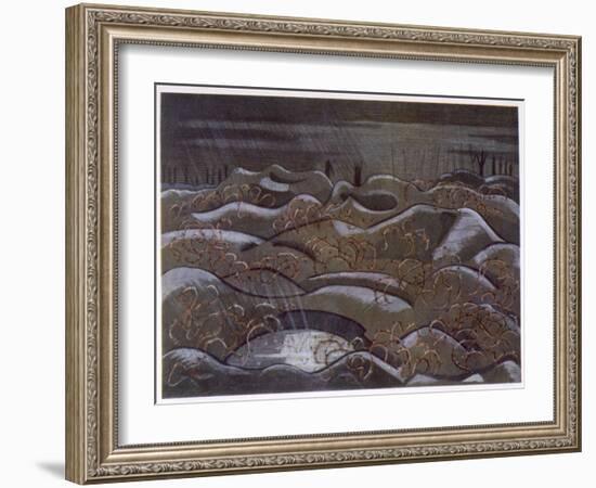 Hill 60 from the Cutting, British Artists at the Front, Continuation of the Western Front, c.1918-Paul Nash-Framed Giclee Print