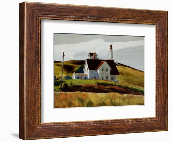 Hill and Houses Cape Elizabeth Maine-Edward Hopper-Framed Art Print