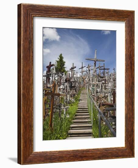 Hill of Crosses, Siauliai, Central Lithuania, Lithuania-Walter Bibikow-Framed Photographic Print