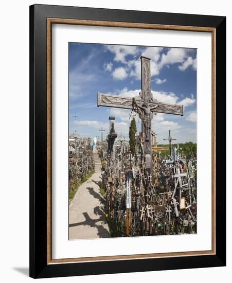 Hill of Crosses, Siauliai, Central Lithuania, Lithuania-Walter Bibikow-Framed Photographic Print