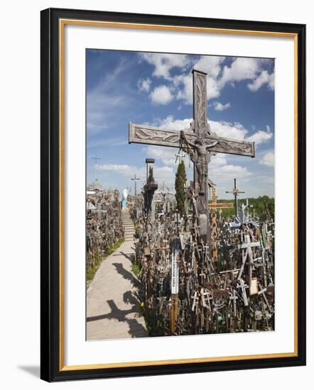 Hill of Crosses, Siauliai, Central Lithuania, Lithuania-Walter Bibikow-Framed Photographic Print