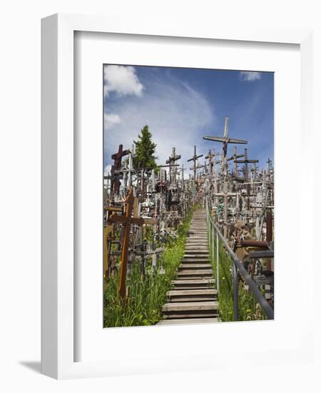 Hill of Crosses, Siauliai, Central Lithuania, Lithuania-Walter Bibikow-Framed Photographic Print