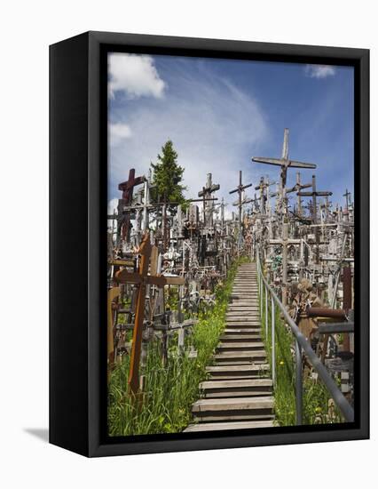 Hill of Crosses, Siauliai, Central Lithuania, Lithuania-Walter Bibikow-Framed Premier Image Canvas