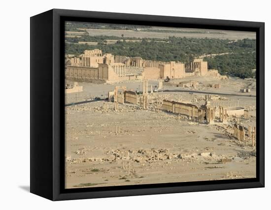 Hill Top View, Archaelogical Ruins, Palmyra, Unesco World Heritage Site, Syria, Middle East-Christian Kober-Framed Premier Image Canvas