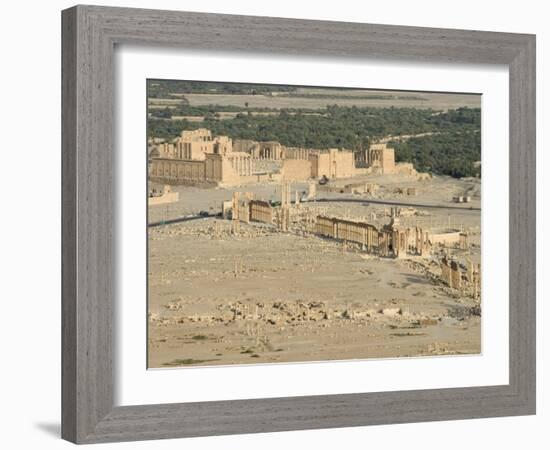 Hill Top View, Archaelogical Ruins, Palmyra, Unesco World Heritage Site, Syria, Middle East-Christian Kober-Framed Photographic Print