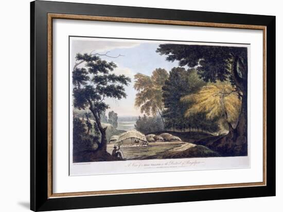 Hill Village in the District of Bauhelepoor, 1787 (Aquatint)-William Hodges-Framed Giclee Print