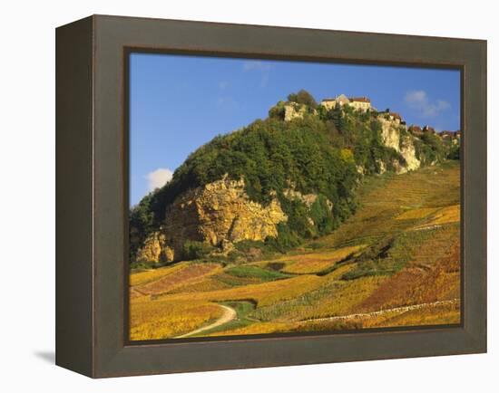 Hill Village of Chateau Chalon in the Jura, Franche Comte France-Michael Busselle-Framed Premier Image Canvas