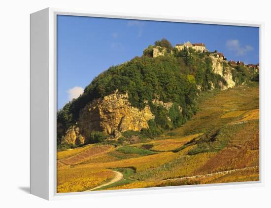 Hill Village of Chateau Chalon in the Jura, Franche Comte France-Michael Busselle-Framed Premier Image Canvas