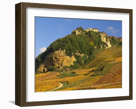 Hill Village of Chateau Chalon in the Jura, Franche Comte France-Michael Busselle-Framed Photographic Print