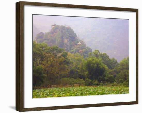 Hill with Chinese Pavillons, Yangshuo Park, Yangshuo, Guangxi Province, China, Asia-Jochen Schlenker-Framed Photographic Print