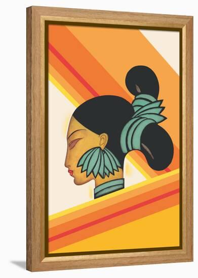 Hill Woman of Assam-Frank Mcintosh-Framed Stretched Canvas