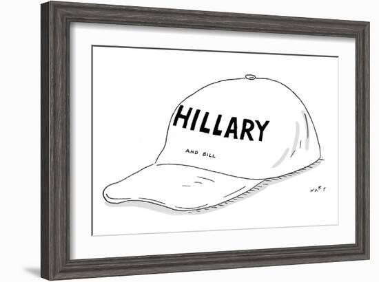 Hillary and Bill Hat - Cartoon-Kim Warp-Framed Premium Giclee Print