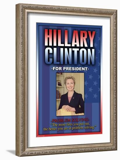 Hillary Clinton For President-null-Framed Art Print