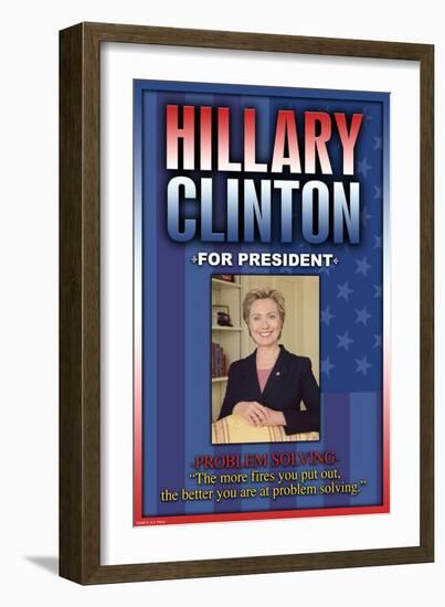 Hillary Clinton For President-null-Framed Art Print