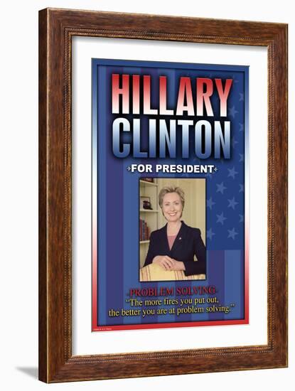 Hillary Clinton For President-null-Framed Art Print