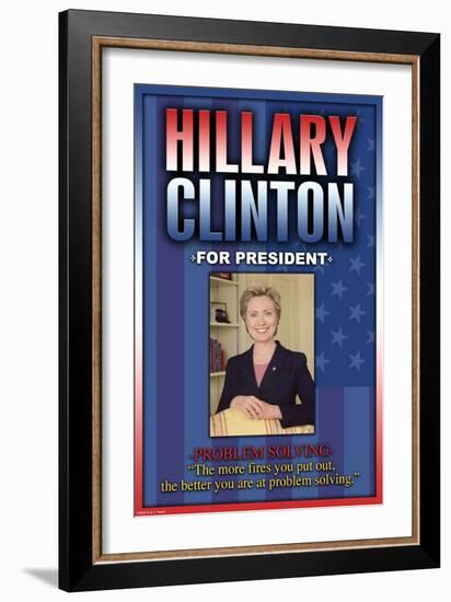 Hillary Clinton For President-null-Framed Art Print