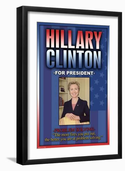 Hillary Clinton For President-null-Framed Art Print