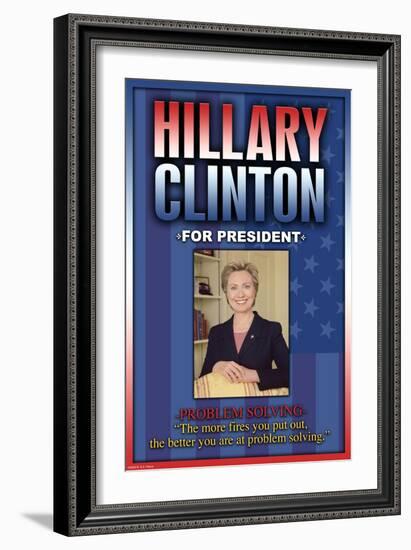 Hillary Clinton For President-null-Framed Art Print