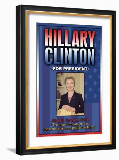 Hillary Clinton For President-null-Framed Art Print