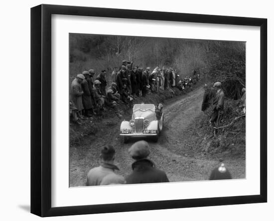 Hillman Aero Minx of V Wherry competing in the MCC Lands End Trial, 1935-Bill Brunell-Framed Photographic Print