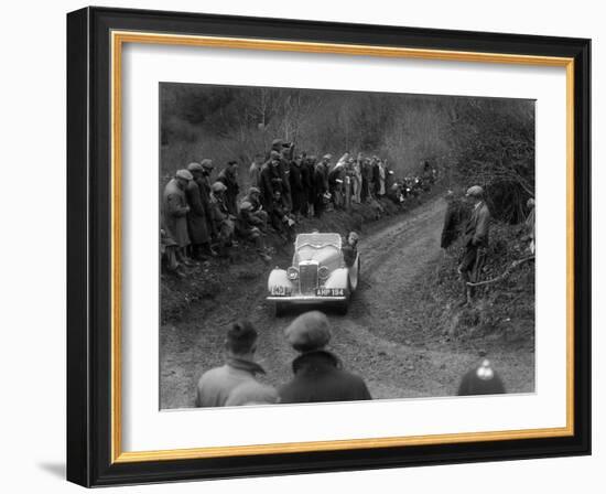 Hillman Aero Minx of V Wherry competing in the MCC Lands End Trial, 1935-Bill Brunell-Framed Photographic Print