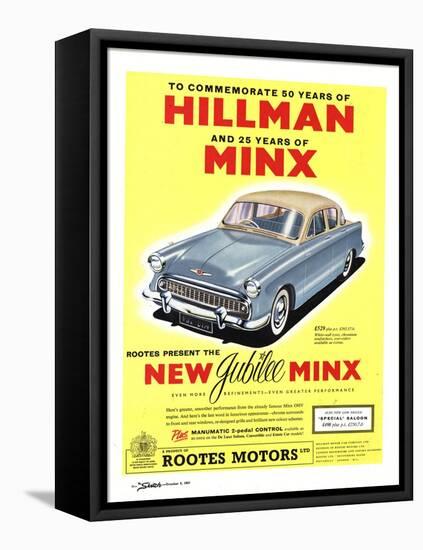 Hillman, Jubilee Edition Hillman Minx Cars, UK, 1950-null-Framed Premier Image Canvas