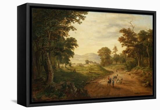 Hills and Dales-Eugène Boudin-Framed Premier Image Canvas