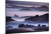 Hills and Fog of Northern California, Petaluma, Bay Area-Vincent James-Mounted Photographic Print