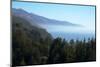 Hills and forest with misty coastline beyond, Big Sur, California, United States of America-Ethel Davies-Mounted Photographic Print