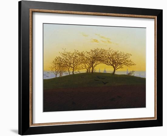 Hills and Ploughed Fields Near Dresden, about 1824-Caspar David Friedrich-Framed Giclee Print