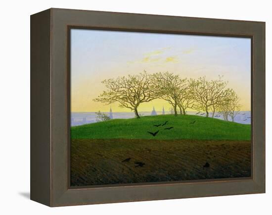 Hills and Ploughed Fields Near Dresden-Caspar David Friedrich-Framed Premier Image Canvas