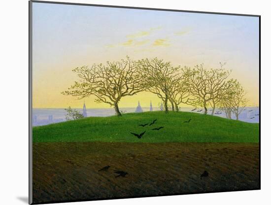 Hills and Ploughed Fields Near Dresden-Caspar David Friedrich-Mounted Giclee Print