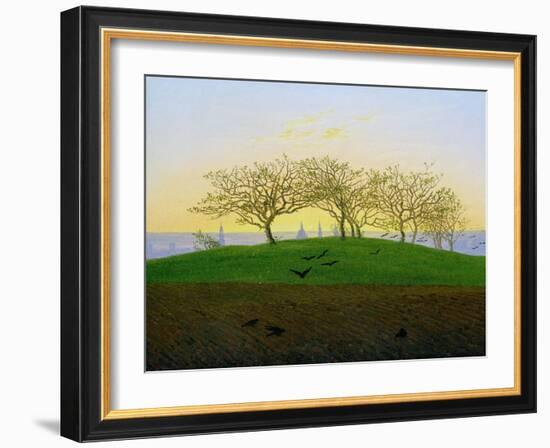 Hills and Ploughed Fields Near Dresden-Caspar David Friedrich-Framed Giclee Print