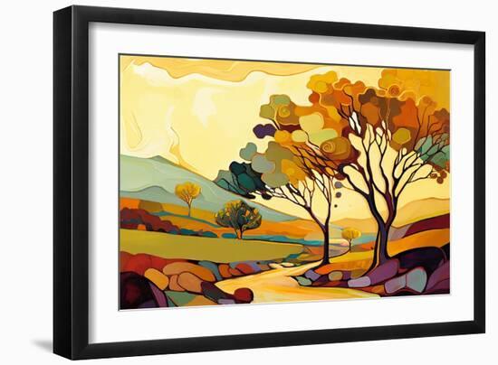 Hills and Trees II-Avril Anouilh-Framed Art Print