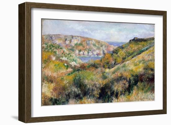 Hills Around the Bay of Moulin Huet, Guernsey, 1883-Pierre-Auguste Renoir-Framed Giclee Print