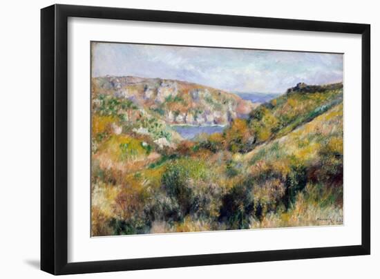 Hills Around the Bay of Moulin Huet, Guernsey, 1883-Pierre-Auguste Renoir-Framed Giclee Print