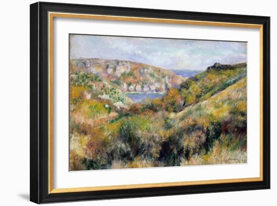 Hills Around the Bay of Moulin Huet, Guernsey, 1883-Pierre-Auguste Renoir-Framed Giclee Print