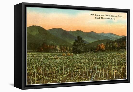 Hills, Field, Black Mountain, North Carolina-null-Framed Stretched Canvas