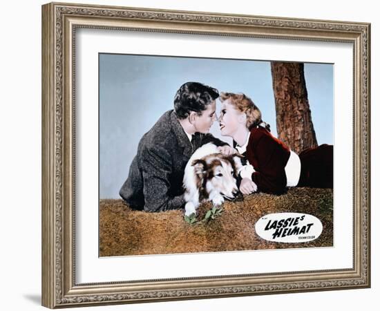 HILLS OF LASSIE, 1948 DIRECTED OF FRED M. WILCOX Tom Drake and Janet Leigh (photo)-null-Framed Photo